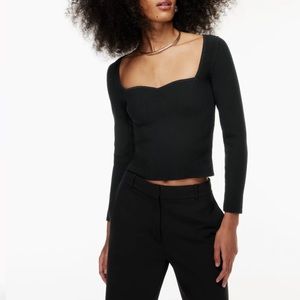 ARITZIA BABATON | Sculpt Knit Sweetheart Longsleeve